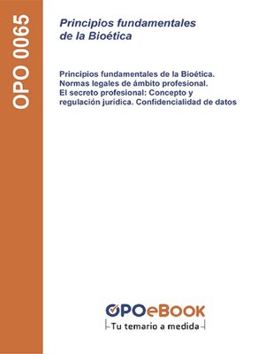 cover image of Principios fundamentales de la Bioética